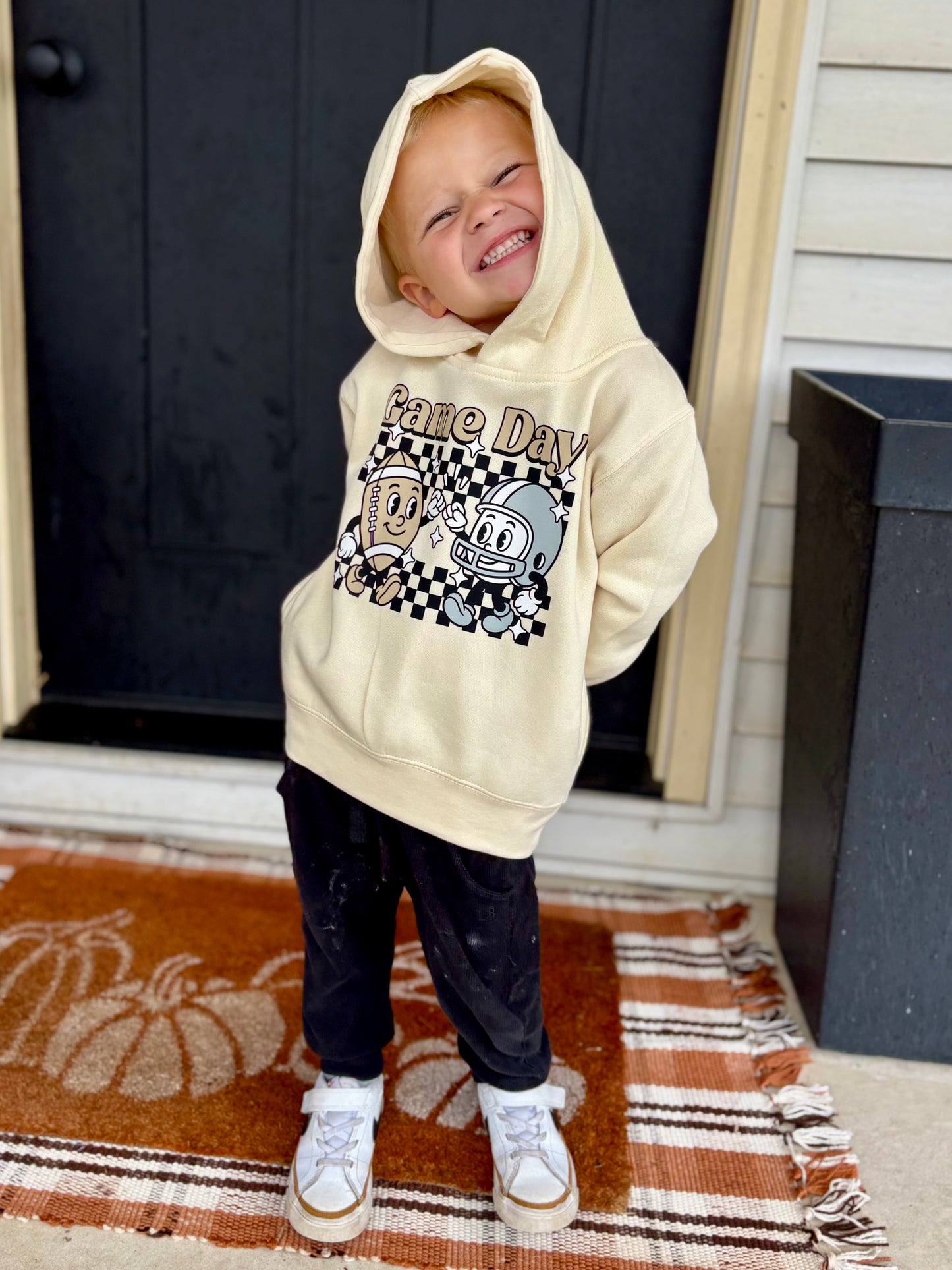 Retro football hoodie-youth
