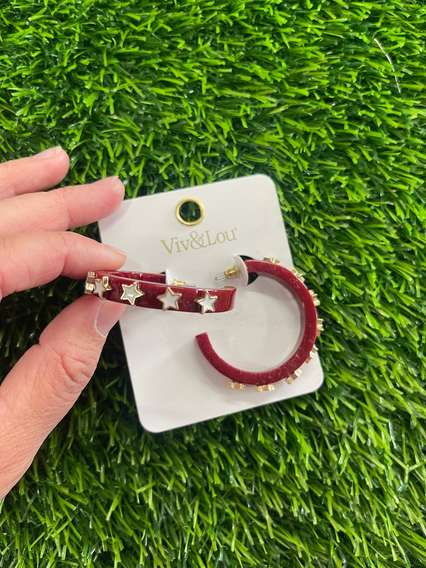 Star hoops- Earrings