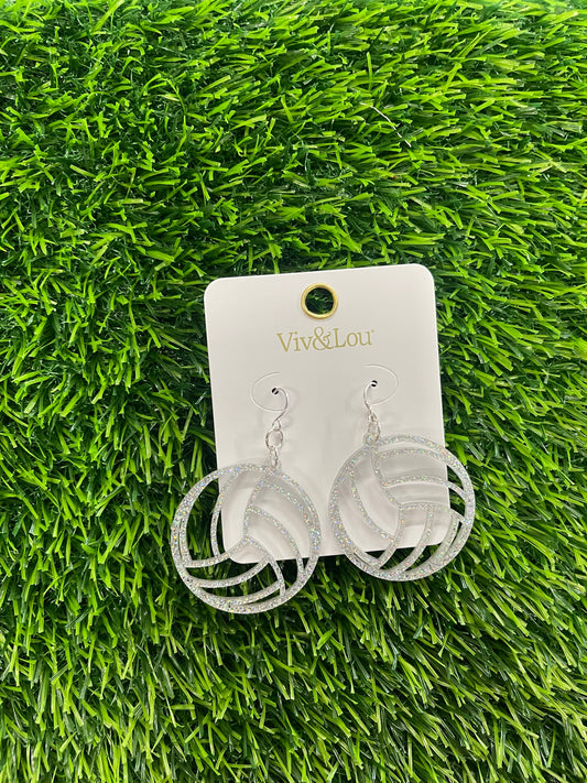 Volleyball Glitter- Earrings