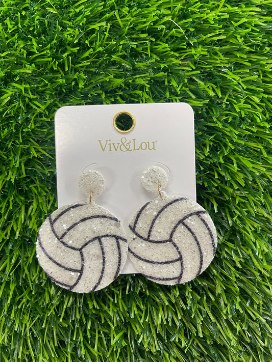 Volleyball Black and White- Earrings