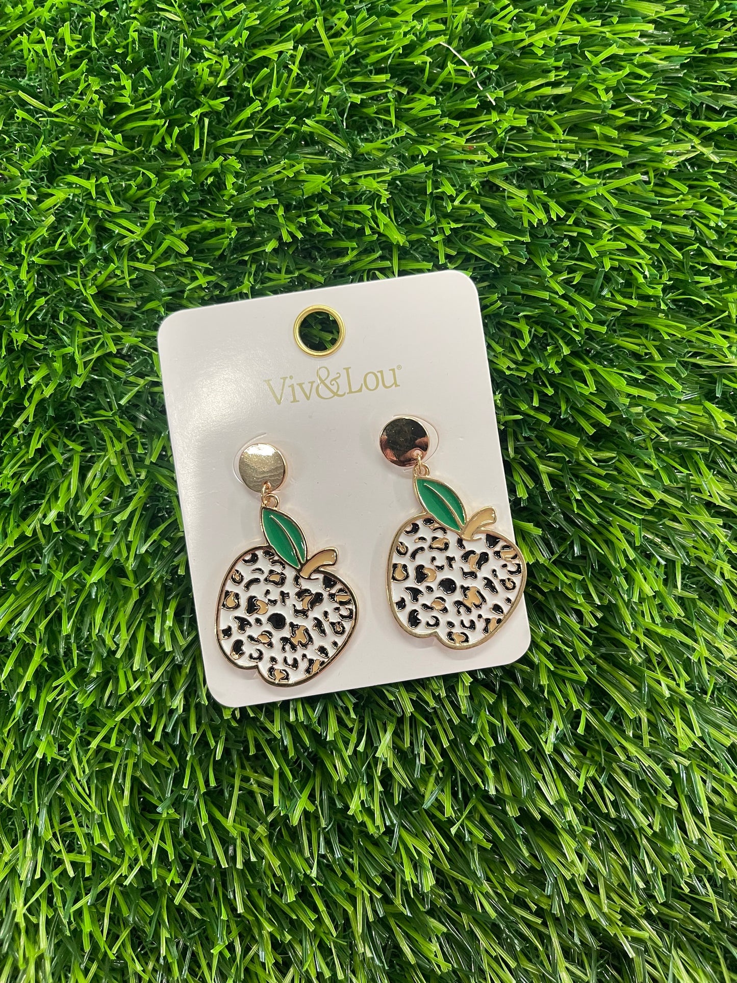 Apple Leopard- Earrings