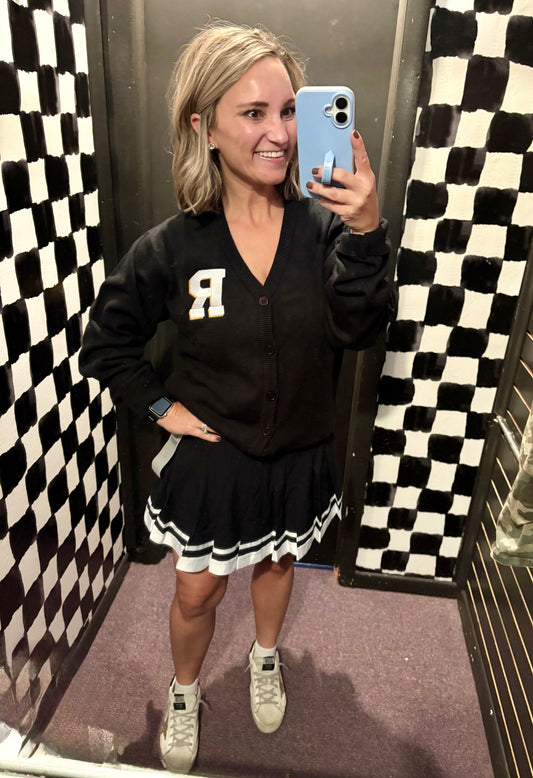Retro Cheer Cardi- Zebras