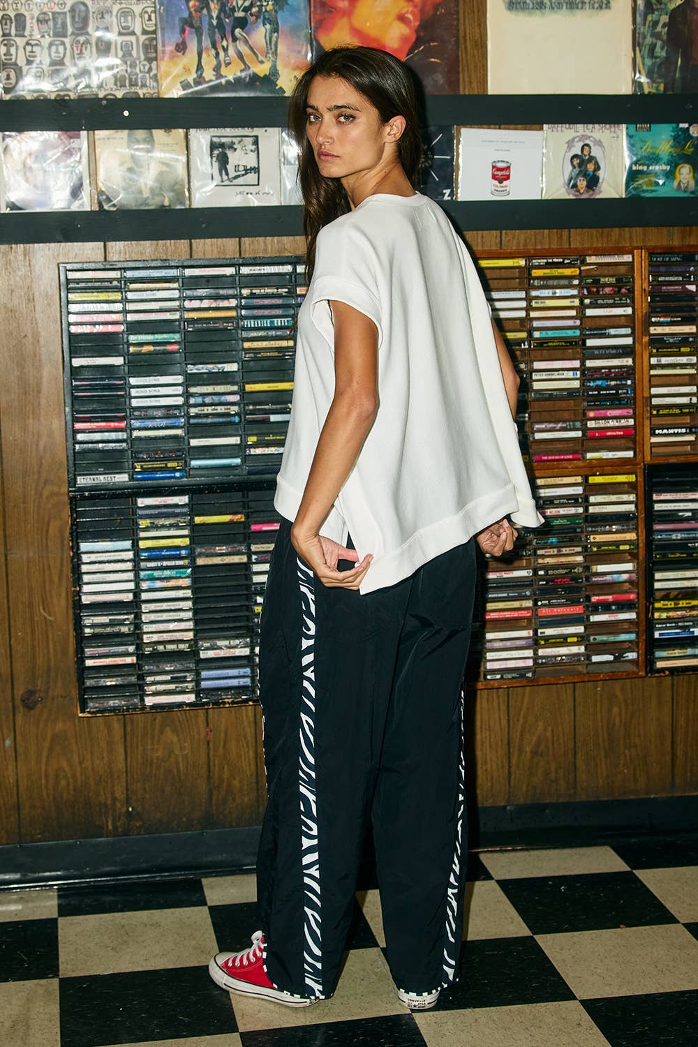 ZEBRA | Zebra Side-Striped Wide-Leg Windbreaker Pants