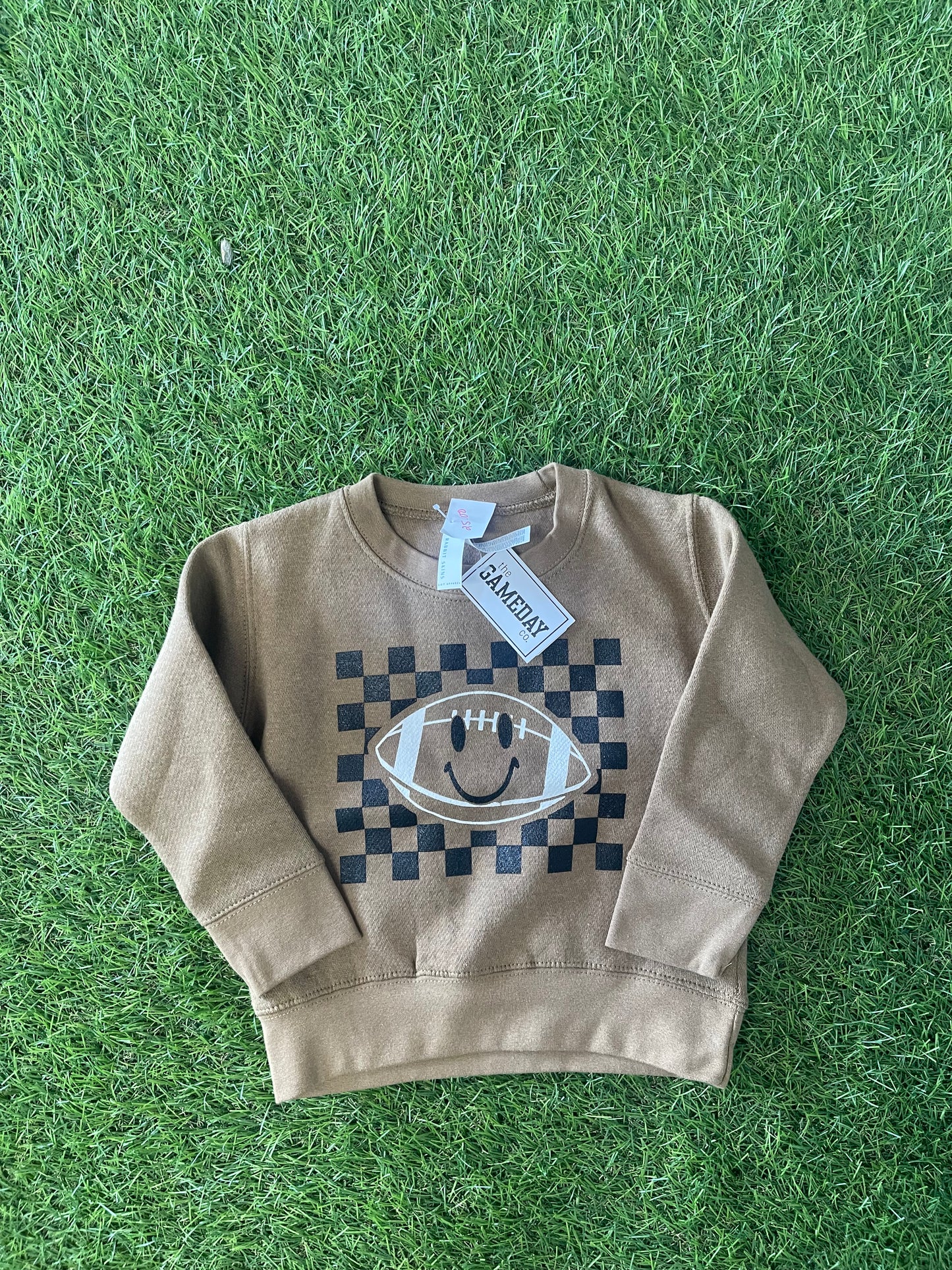 Smiley Football Checkered- toddler