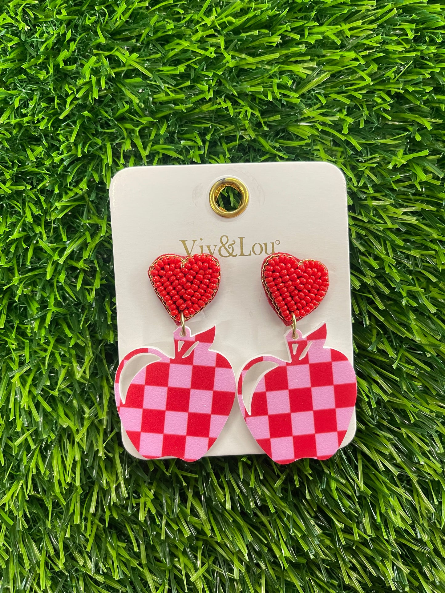 Apple Checkered -Earrings