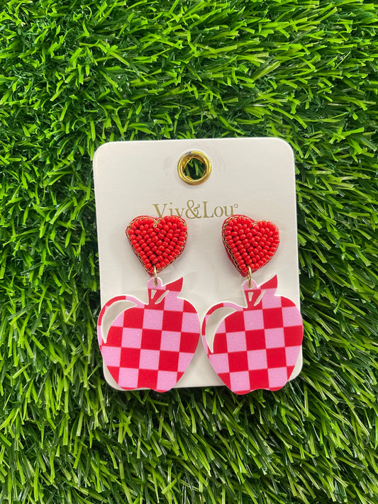 Apple Checkered -Earrings