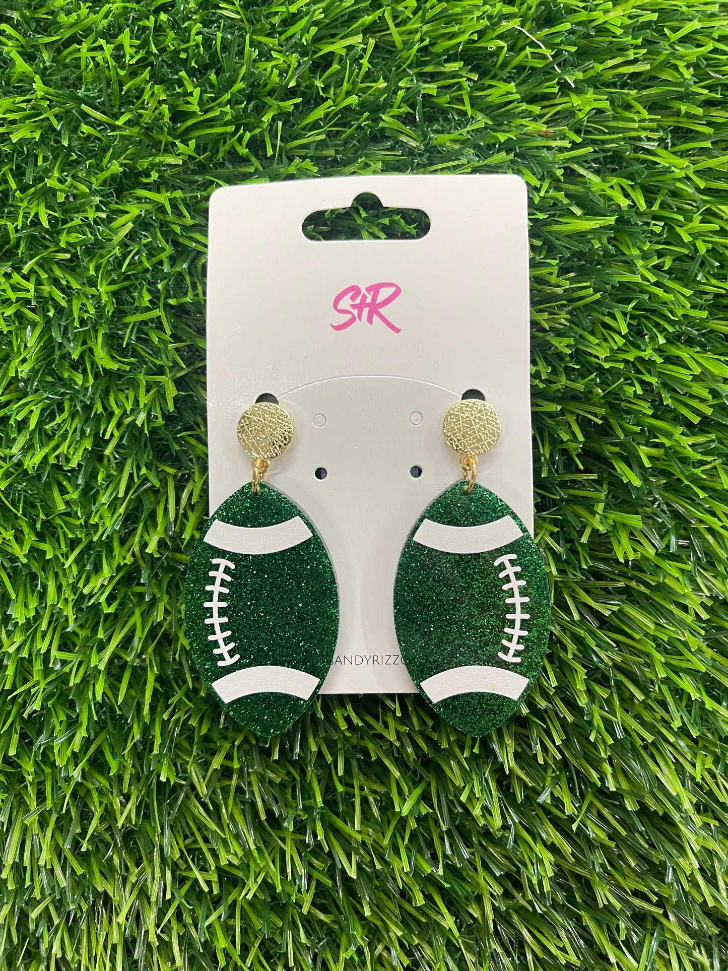 Football Green- Earrings