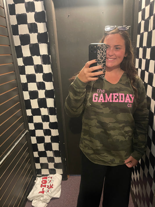 Camo with pink gameday co