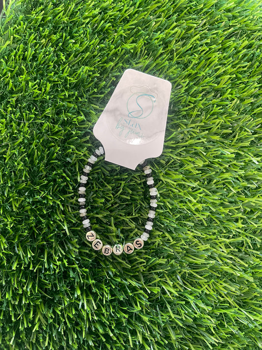 Zebras circle beads