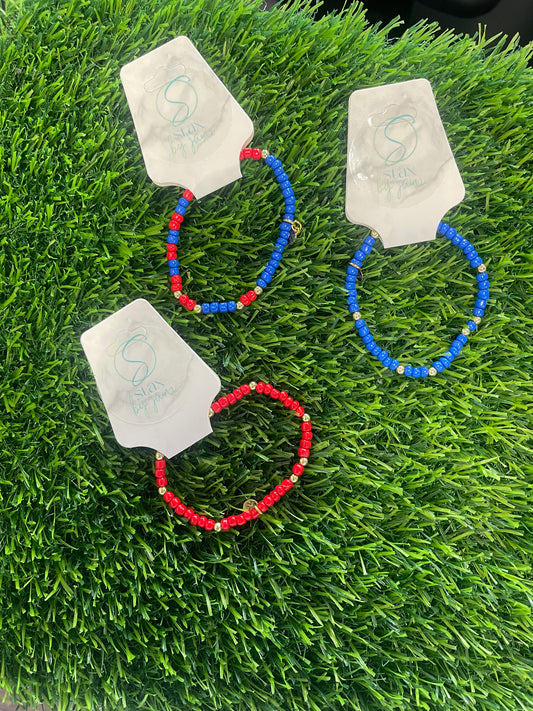 small red/gold bracelet